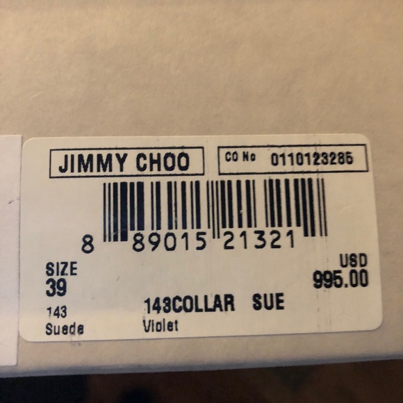 NWT and box‼️ Jimmy Choo Purple Sz 9 - Picture 2 of 2